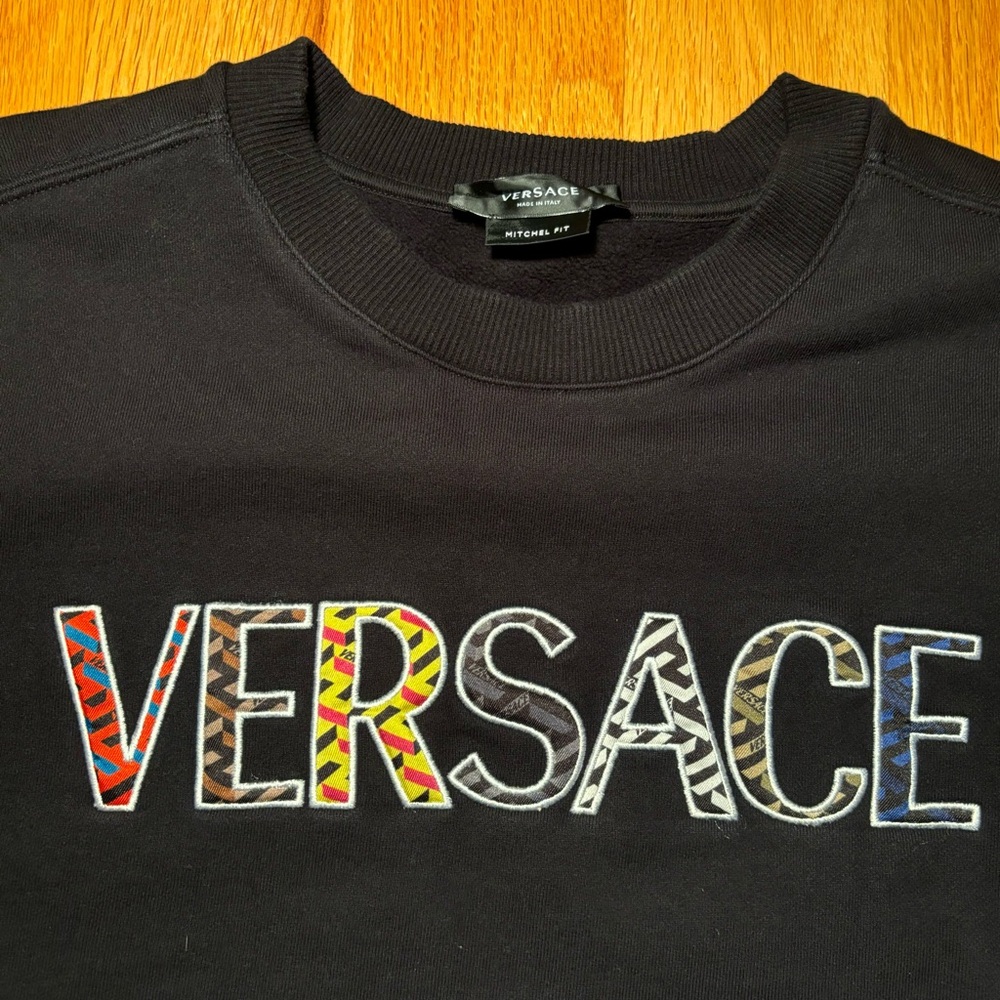 Versace Runway Multiprint Spellout Sweatshirt - image 2